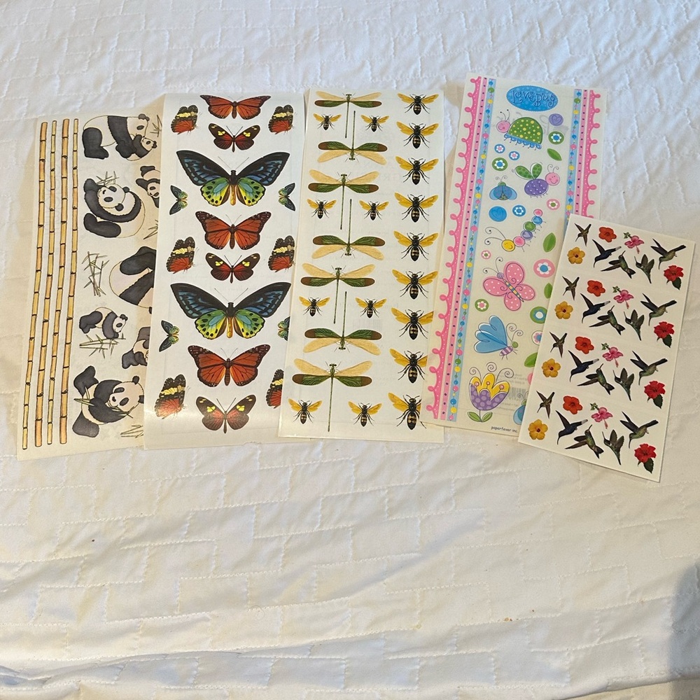 ANIMAL & INSECT STICKER 5 Sheet Pack NEW amazing variety and quality! $42